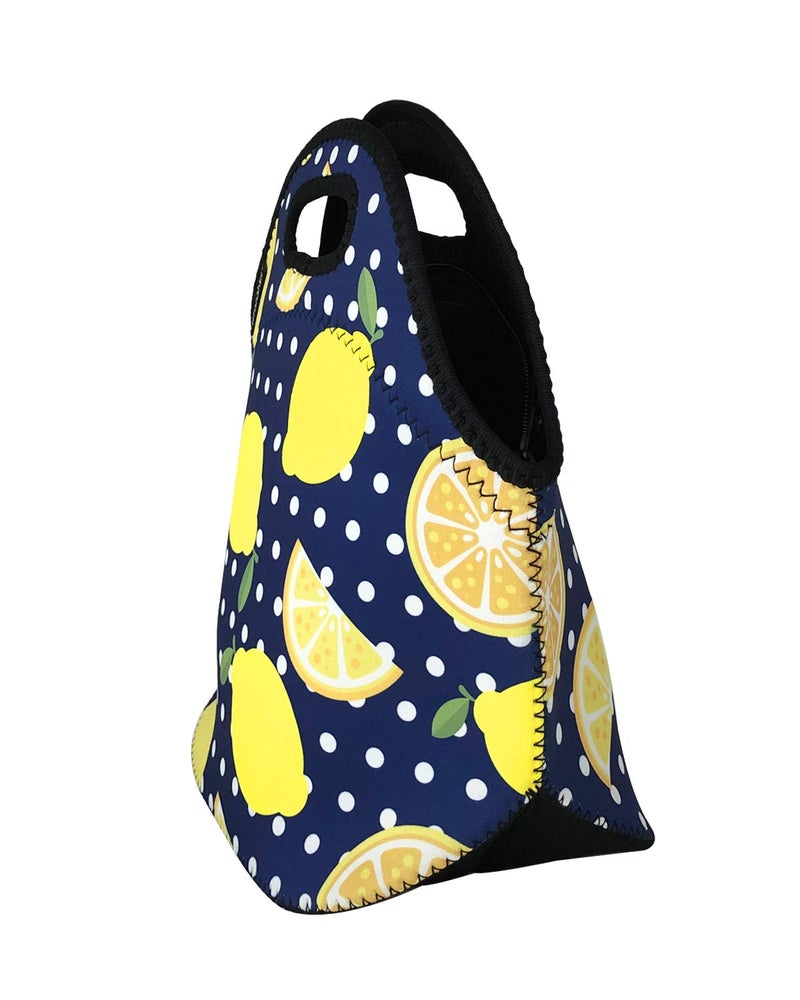 WrapablesÂ® Insulated Neoprene Lunch Bag, Lemons - Image 2